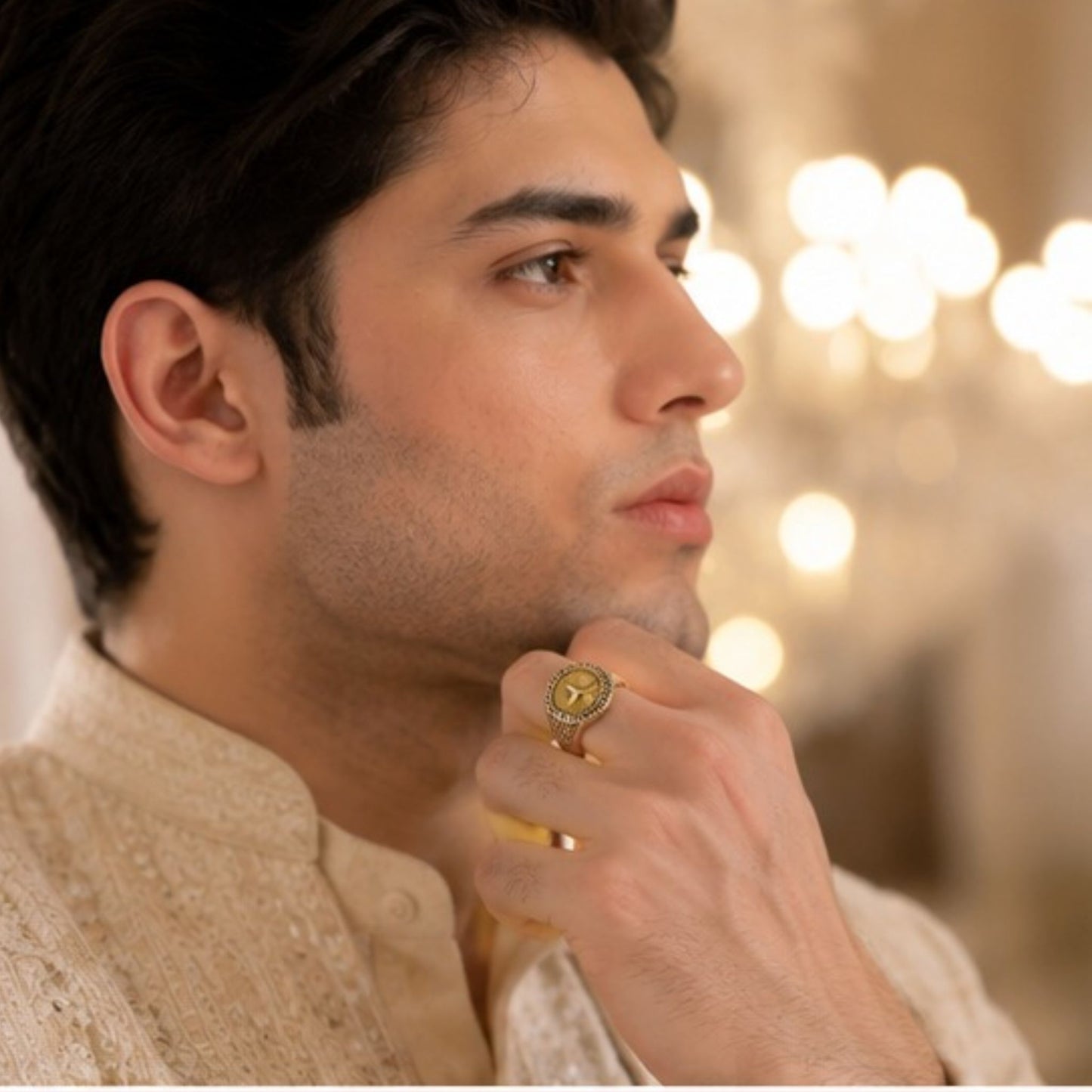 Traditional Men's Statement Ring