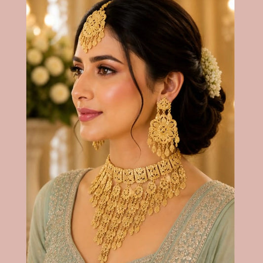 Golden Royal Filigree Bridal Set