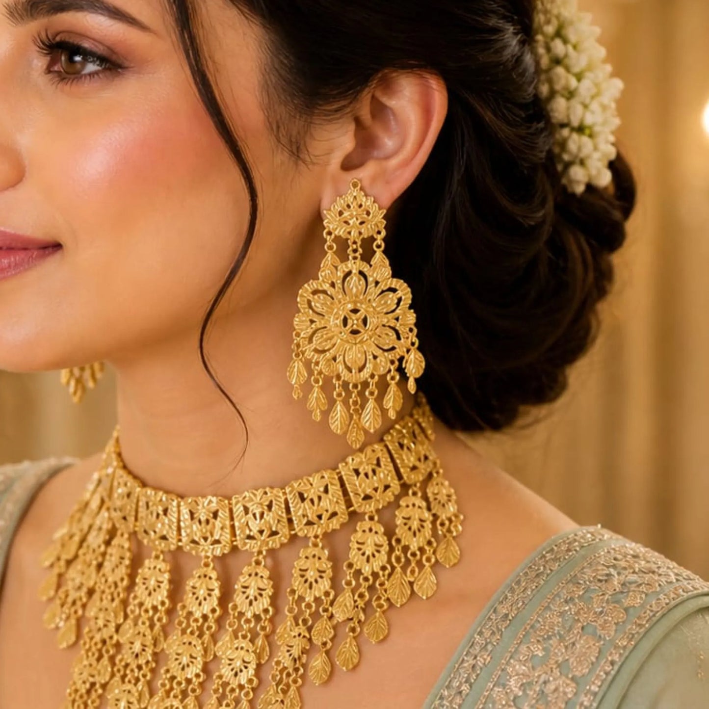 Golden Royal Filigree Bridal Set
