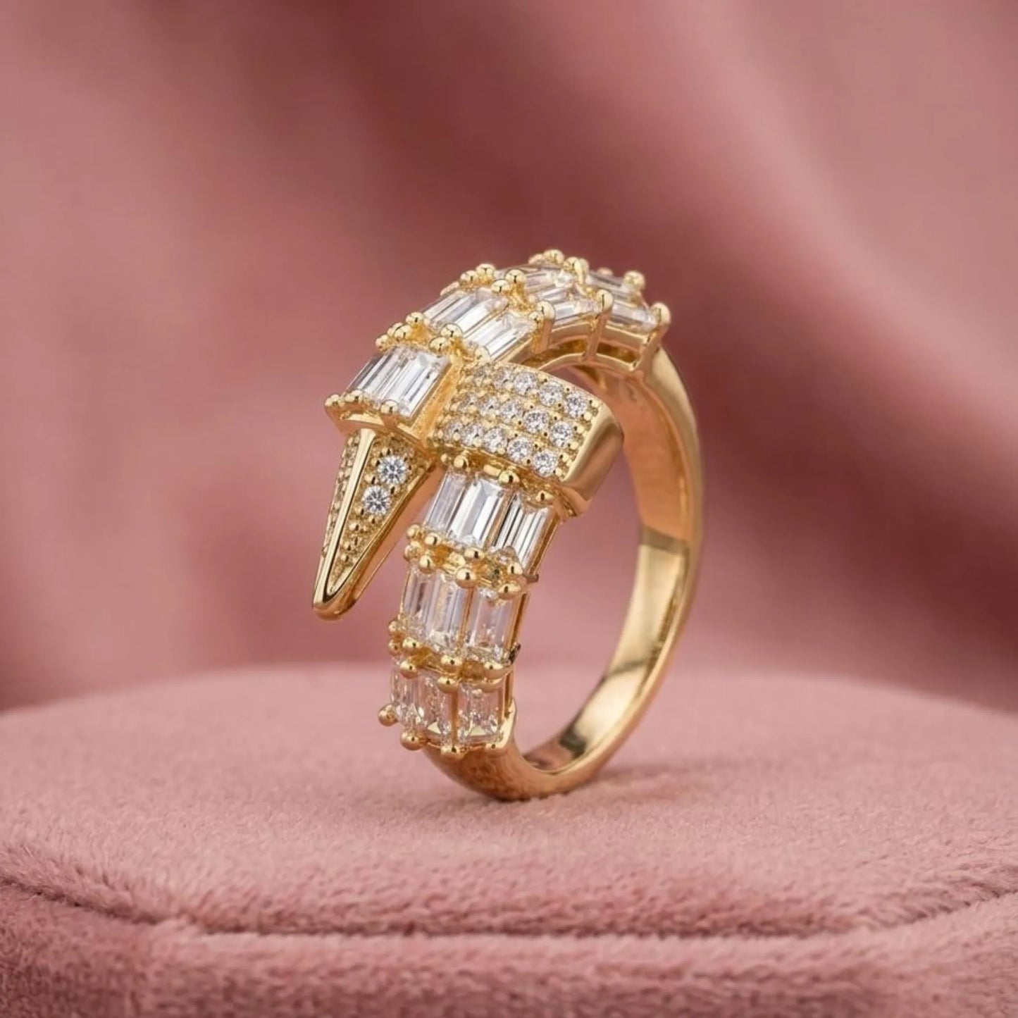 Golden Croc Wrap Ring
