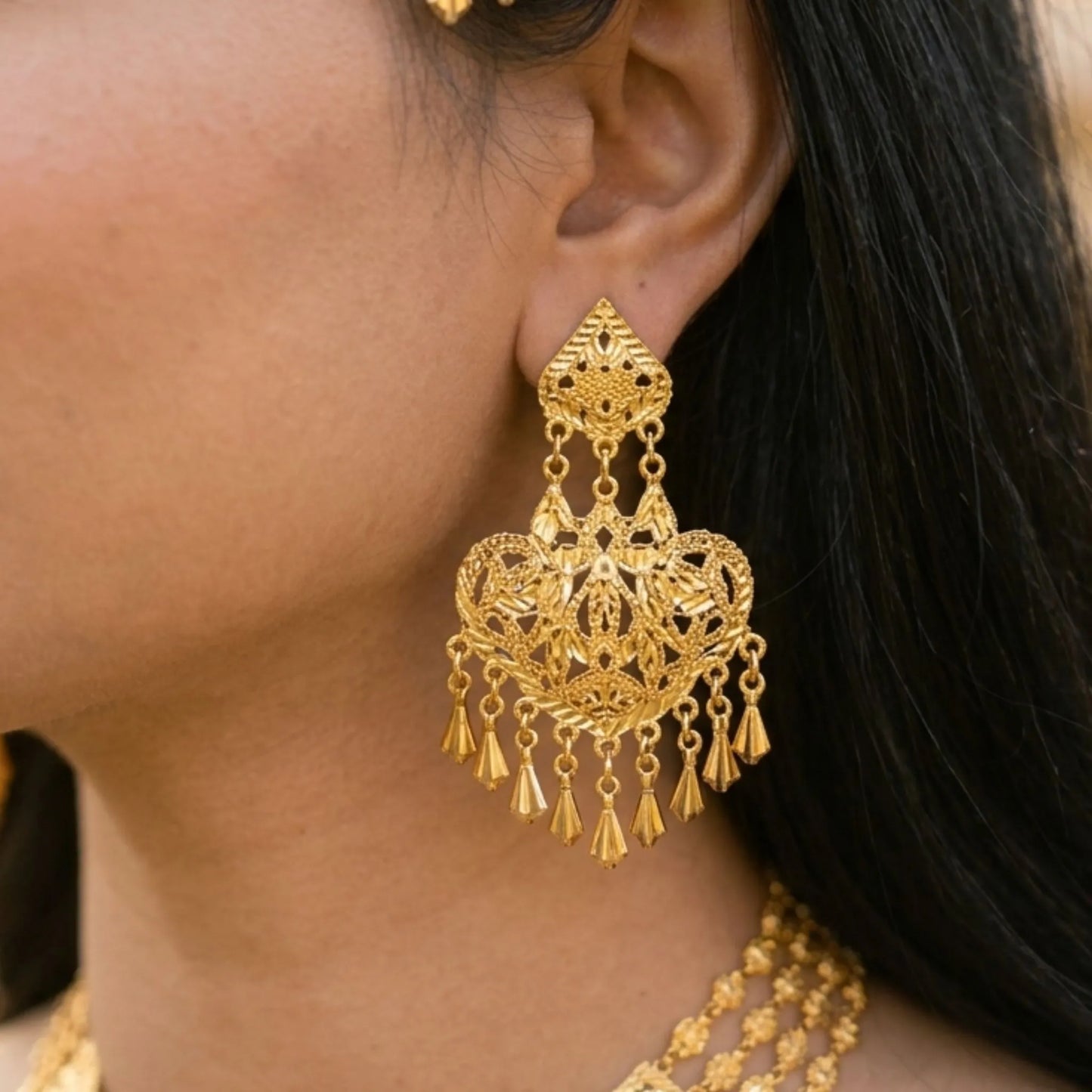 Traditional Gold Tone Bridal Jewellery Set