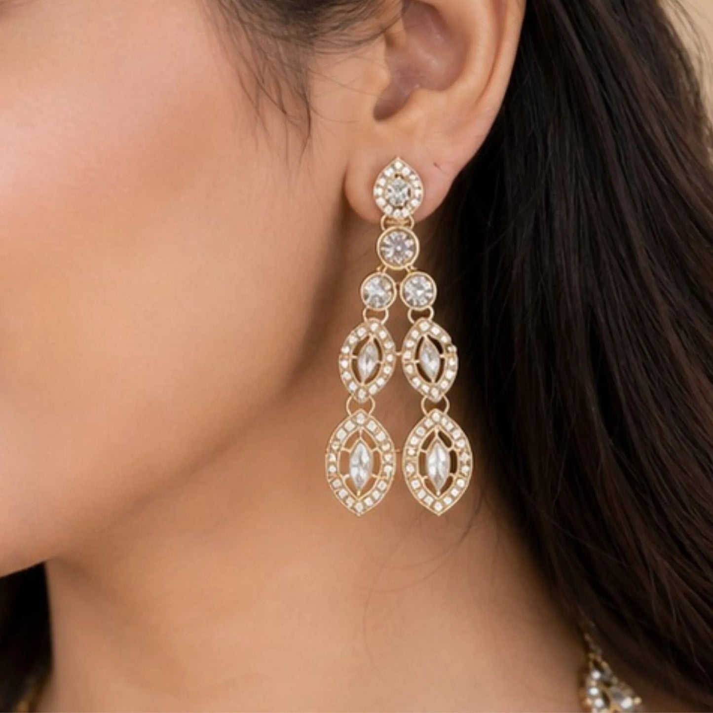 Stone Bridal Necklace Set with Maang Tikka