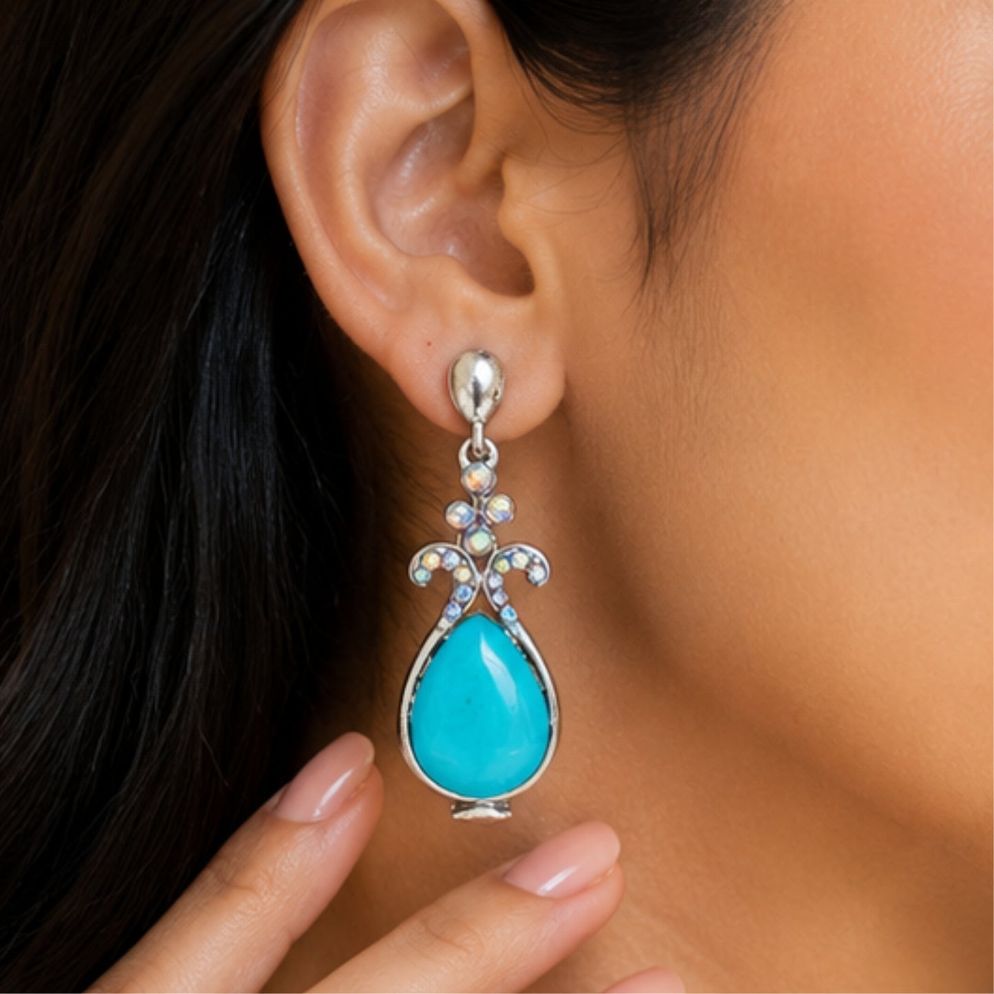 Candy Pastel Cushion Cut Crystal Studs