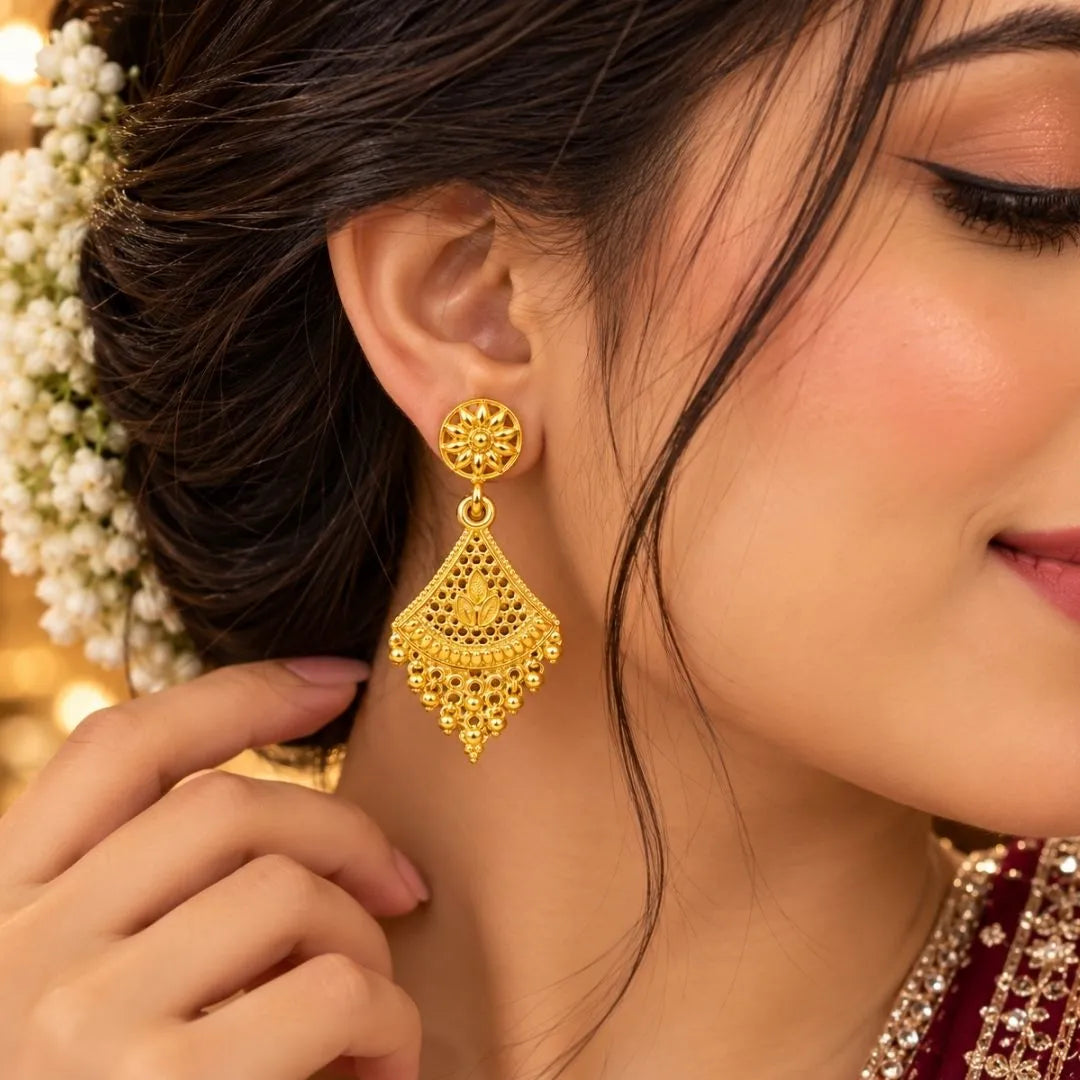 Gold Filigree Double Necklace Set