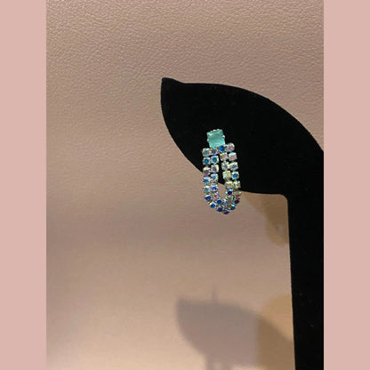 Pastel Sparkle Choker Set with Matching Earrings