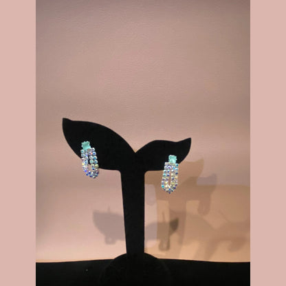 Pastel Sparkle Choker Set with Matching Earrings