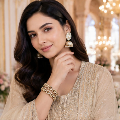 Champagne Gold Kada Bracelet Pair