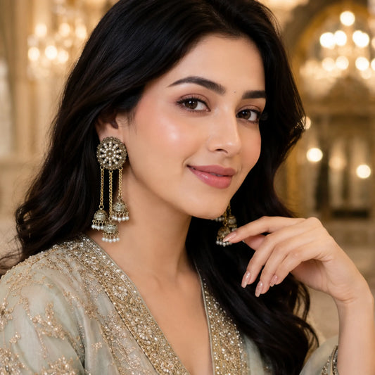 Antique Filigree Pearl Jhumkas