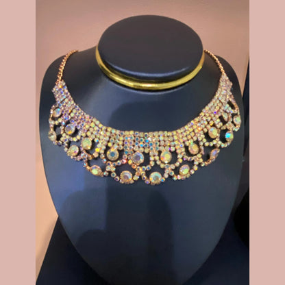 Elegant Stone Necklace Set with Matching Earrings