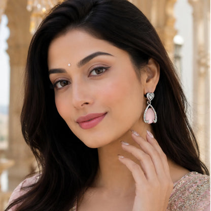 Candy Pastel Octagon Crystal Studs with Beaded Gold Halo