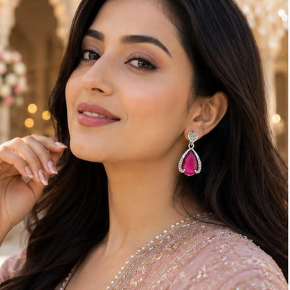 Candy Pastel Octagon Crystal Studs with Beaded Gold Halo