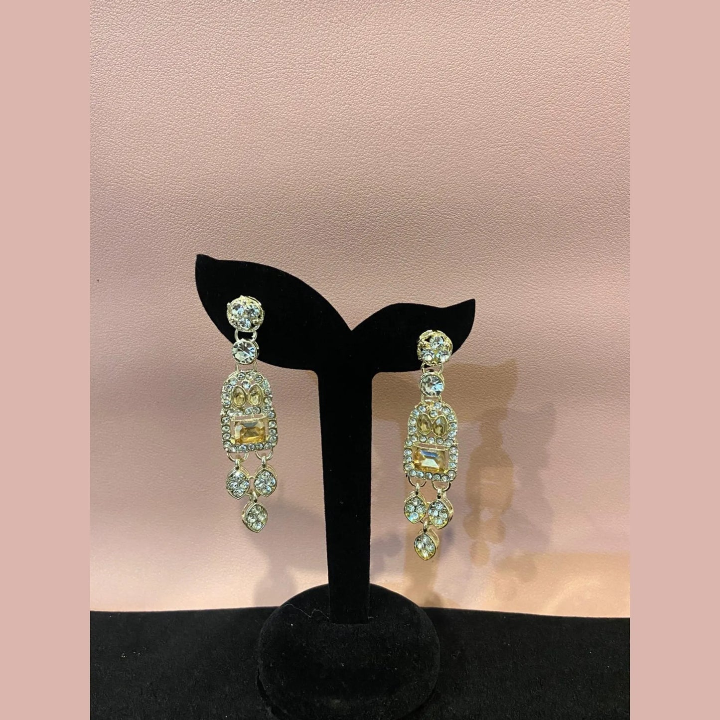 Royal Champagne Glow Necklace Set with Earrings & Maang Tikka