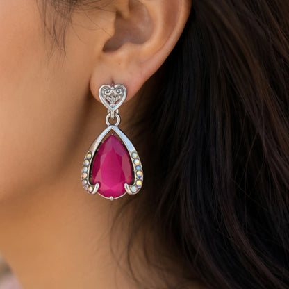 Candy Pastel Octagon Crystal Studs with Beaded Gold Halo