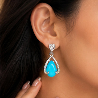 Candy Pastel Octagon Crystal Studs with Beaded Gold Halo