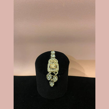 Royal Champagne Glow Necklace Set with Earrings & Maang Tikka