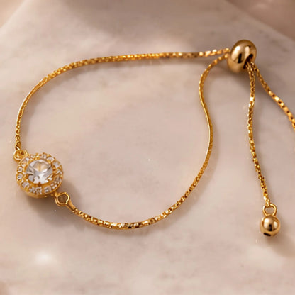 Kids' Gold Pearl Jewellery Gift Set – Necklace, Crystal Bracelet & Pearl Bangle