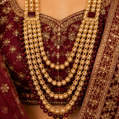 Limited Edition Maroon Bridal Jewellery Set – Complete Wedding Collection