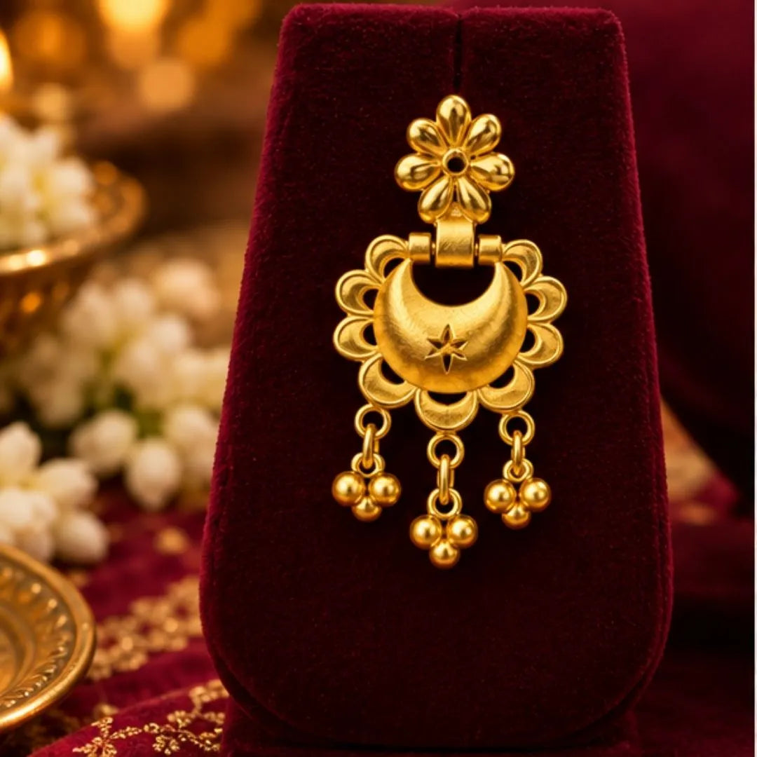 Gold Floral Filigree Choker Necklace Set