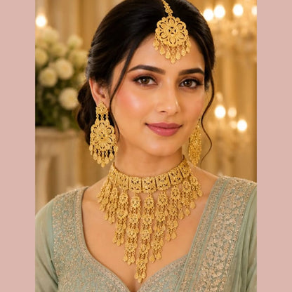Golden Royal Filigree Bridal Set