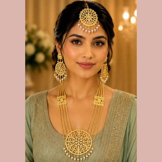 Golden Rani Haar Heritage Jewelry Set