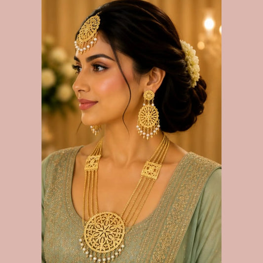 Golden Rani Haar Heritage Jewelry Set