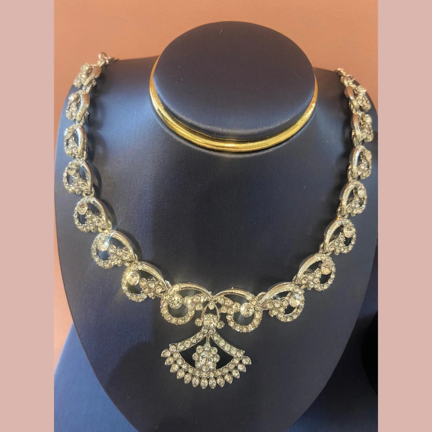 Stone Necklace Set with Earrings & Maang Tikka – Gold & Silver Options