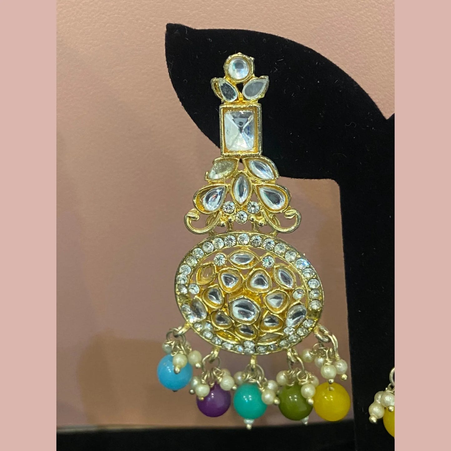 Multicolor stones necklace set