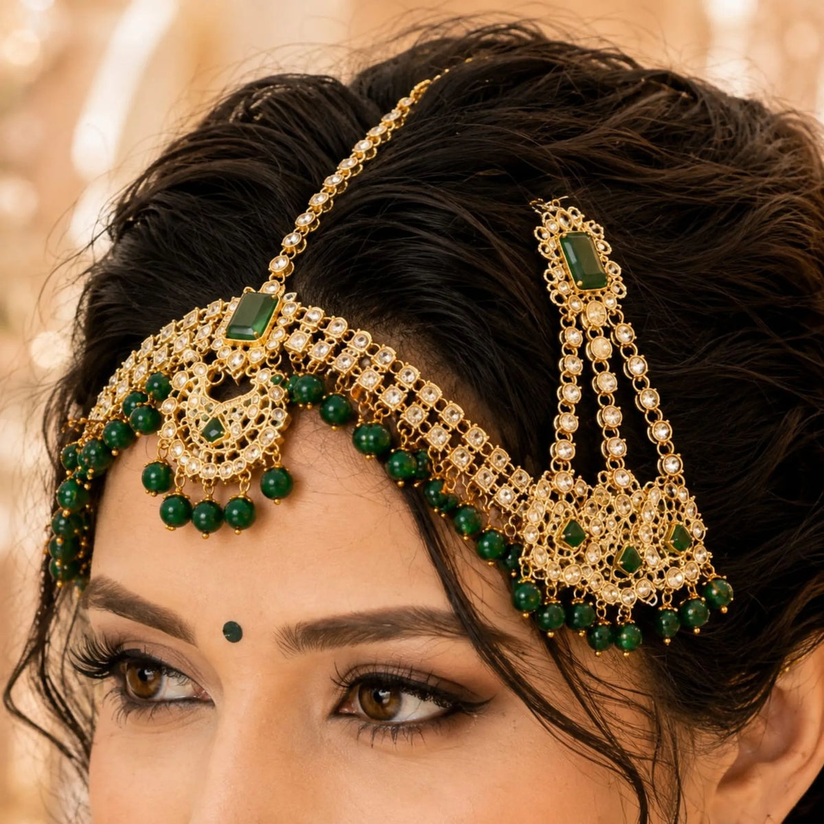 Royal Green Kundan Bridal Set – Complete Wedding Jewellery set