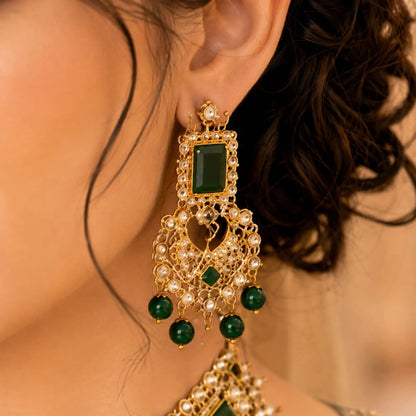 Royal Green Kundan Bridal Set – Complete Wedding Jewellery set