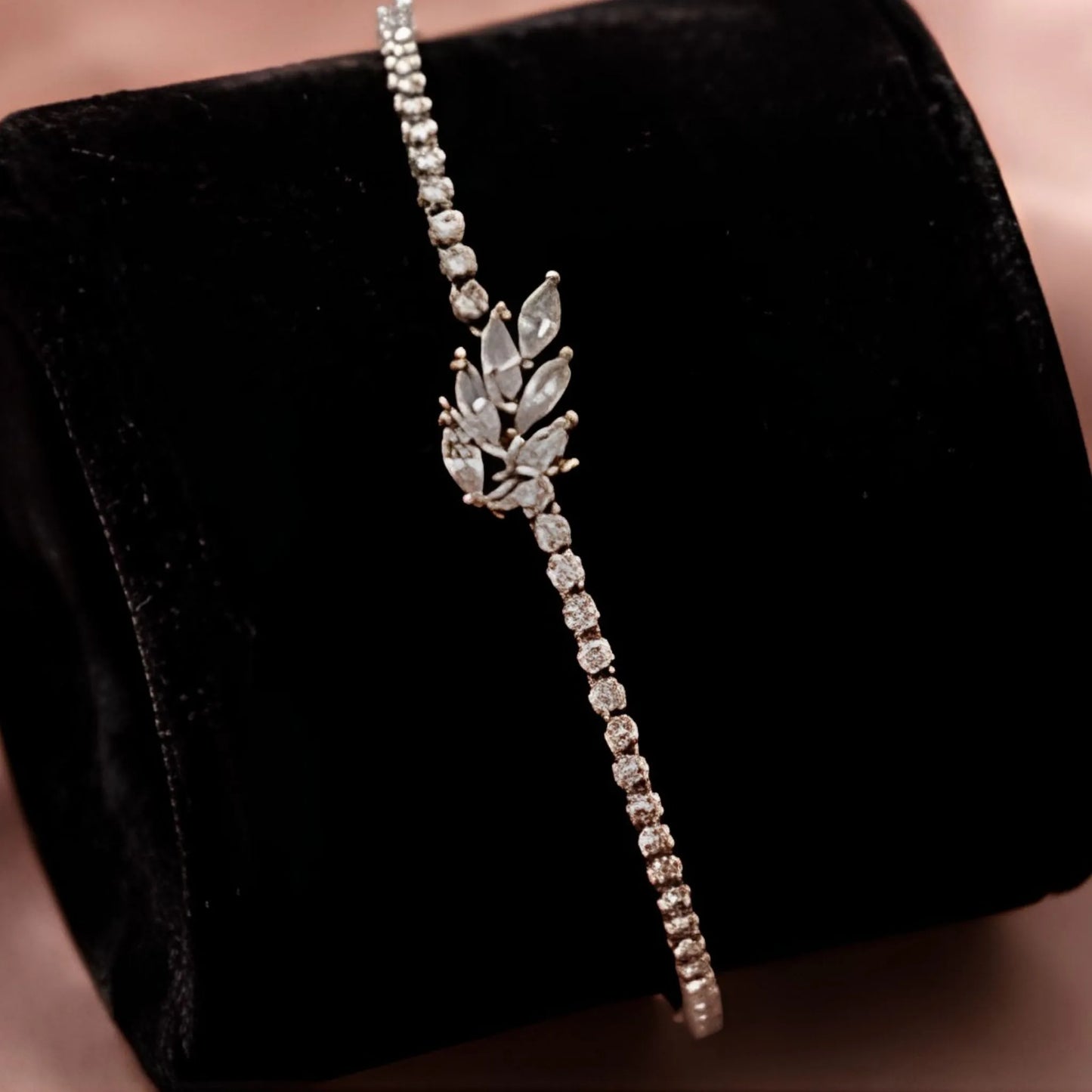 Kids' Silver Crystal Jewellery Gift Set – Crystal Pendant Necklace, Adjustable Bracelet & Leaf Crystal Bangle