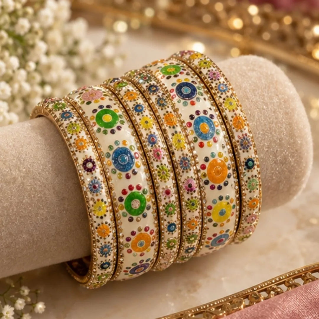 Multicolour Meenakari Style Bridal Bangles