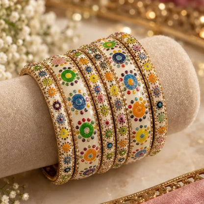 Multicolour Meenakari Style Bridal Bangles