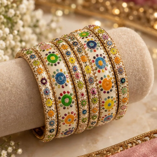 Multicolour Meenakari Style Bridal Bangles