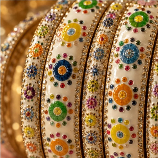Multicolour Meenakari Style Bridal Bangles