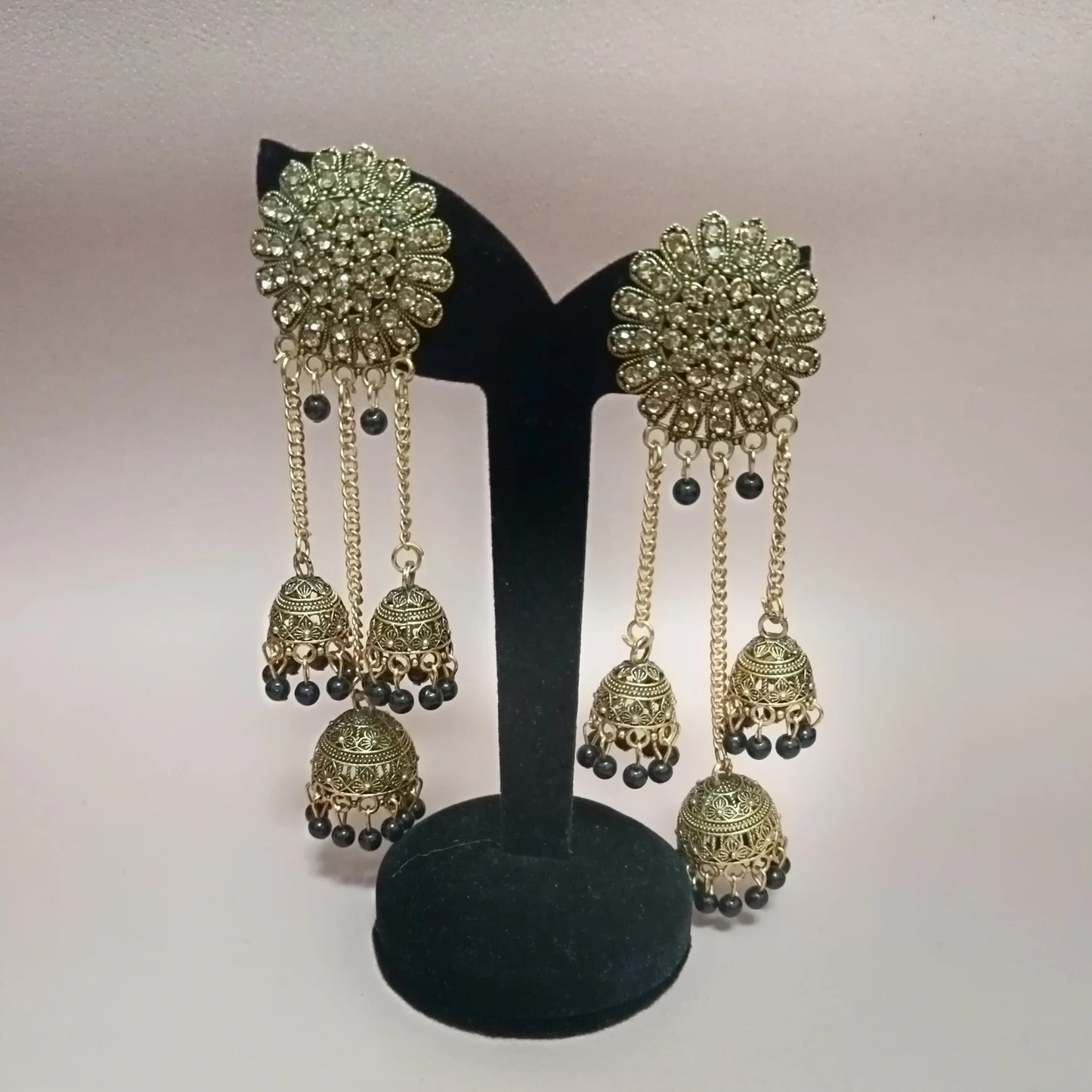 Ghunghroo Long Jhumka Earrings – Traditional Statement Party Wear