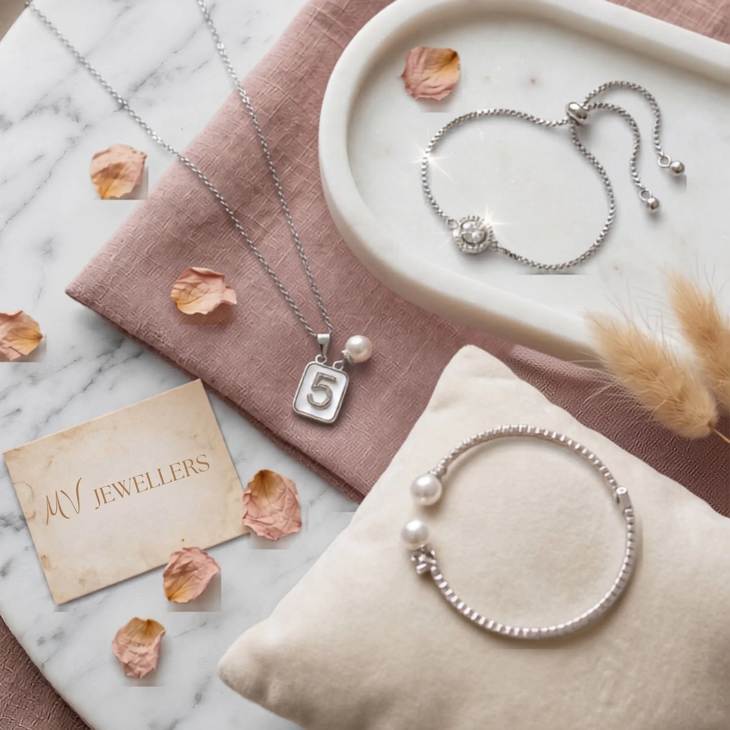 Kids' Silver Pearl Jewellery Gift Set