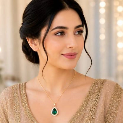 Majestic Solitaire Gemstone Pendant Necklace