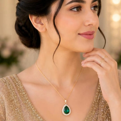 Majestic Solitaire Gemstone Pendant Necklace