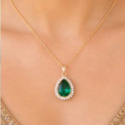 Majestic Solitaire Gemstone Pendant Necklace