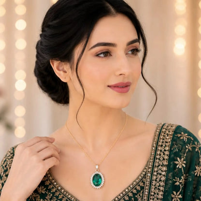 Majestic Solitaire Gemstone Pendant Necklace