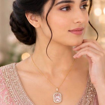 Majestic Solitaire Gemstone Pendant Necklace