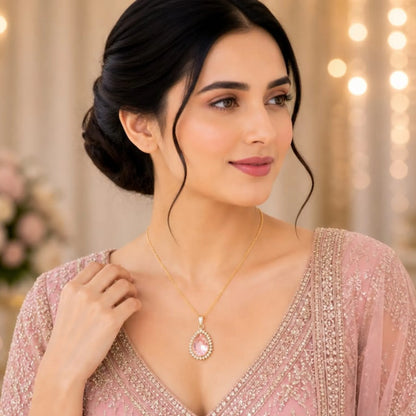 Majestic Solitaire Gemstone Pendant Necklace