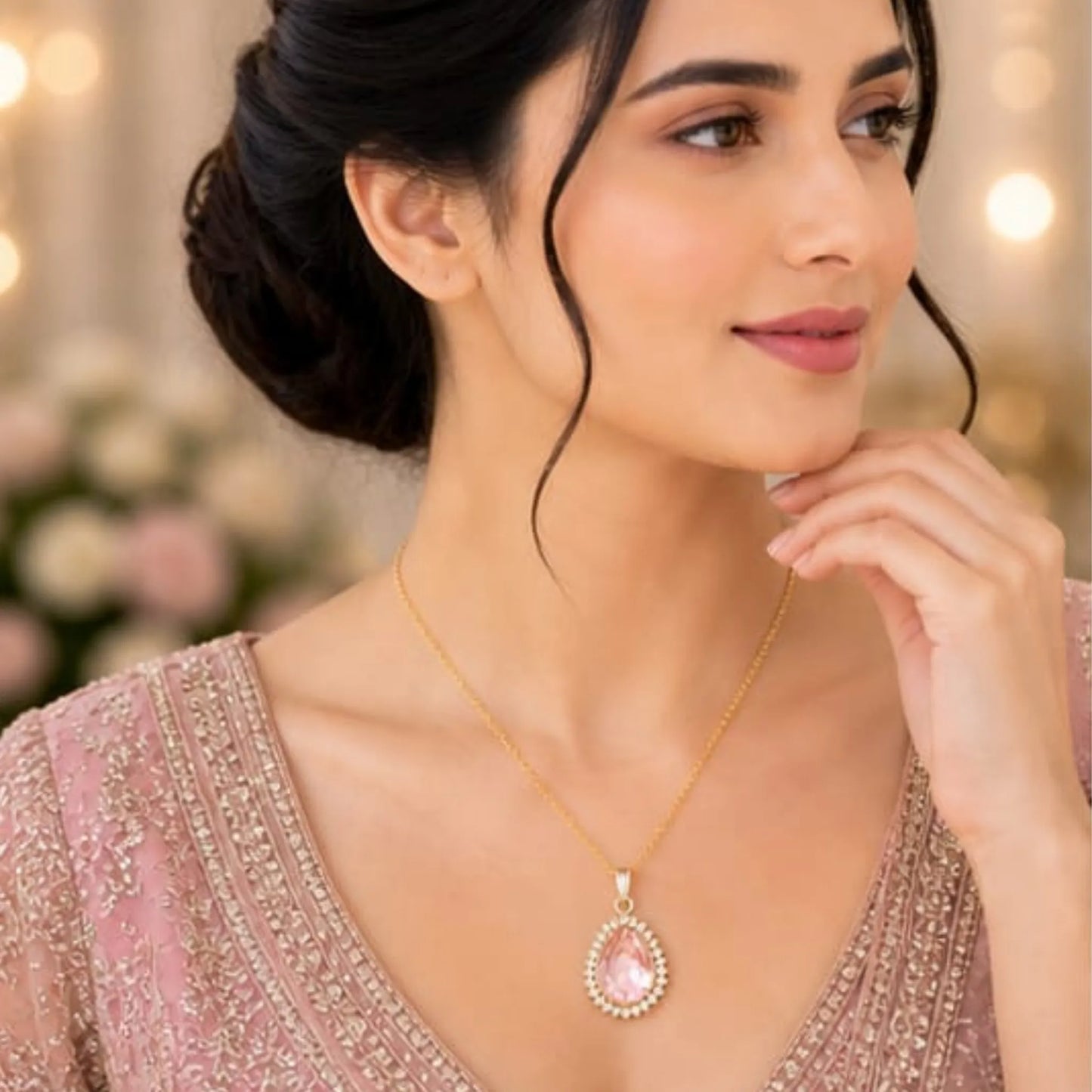 Majestic Solitaire Gemstone Pendant Necklace
