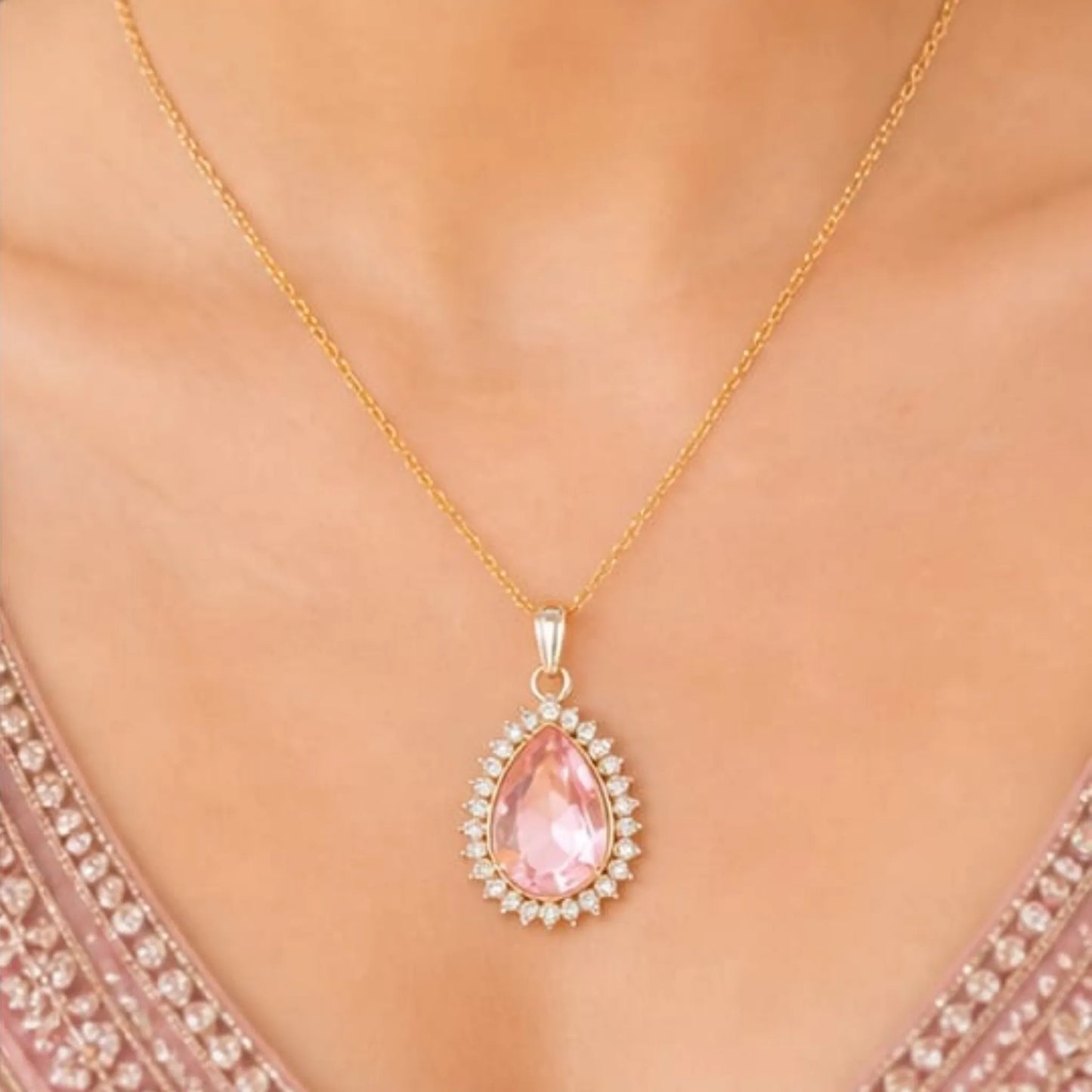 Majestic Solitaire Gemstone Pendant Necklace