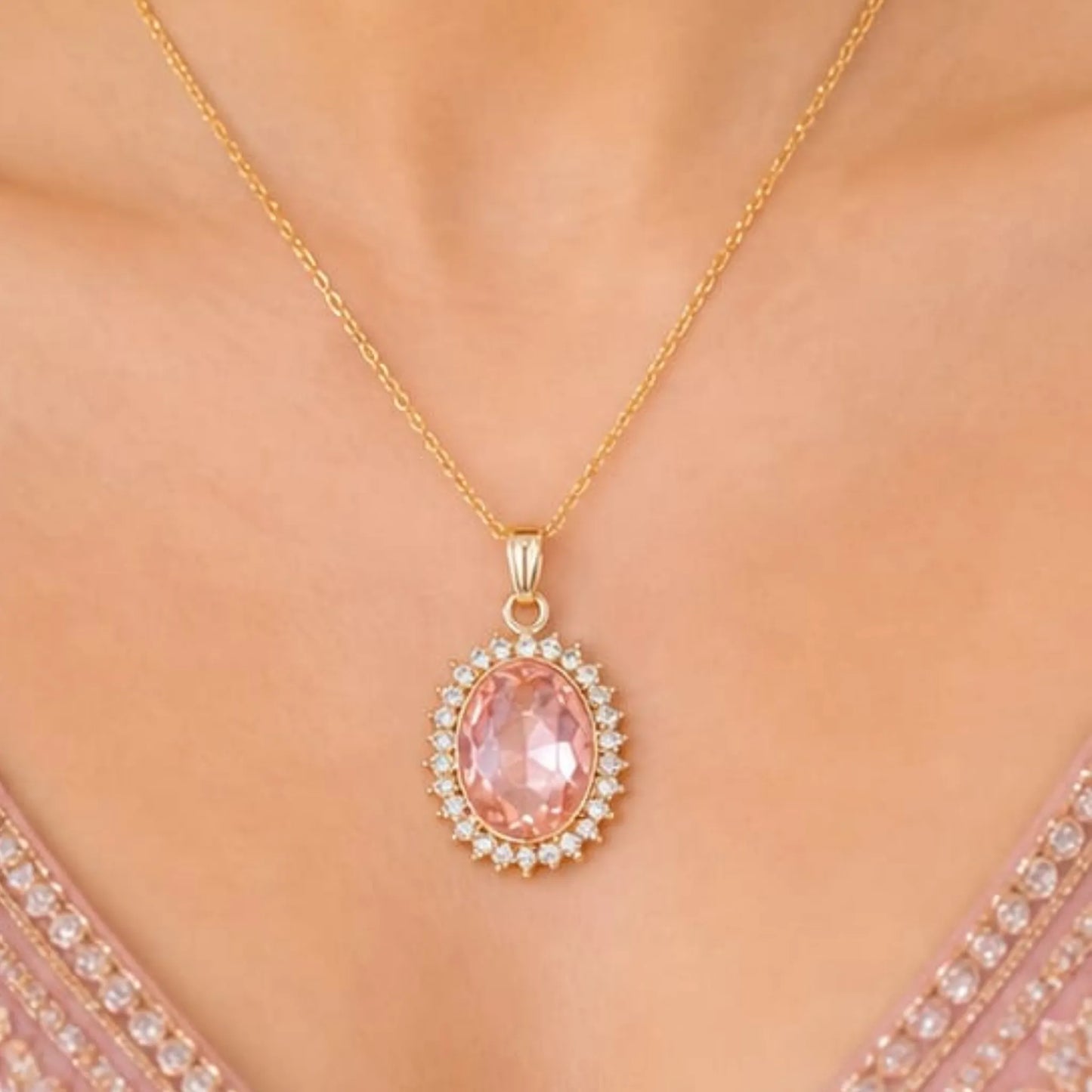 Majestic Solitaire Gemstone Pendant Necklace