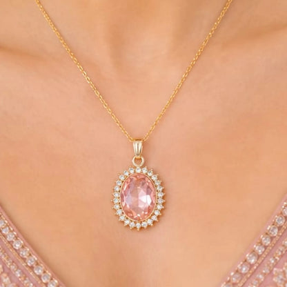 Majestic Solitaire Gemstone Pendant Necklace