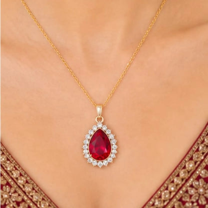Majestic Solitaire Gemstone Pendant Necklace