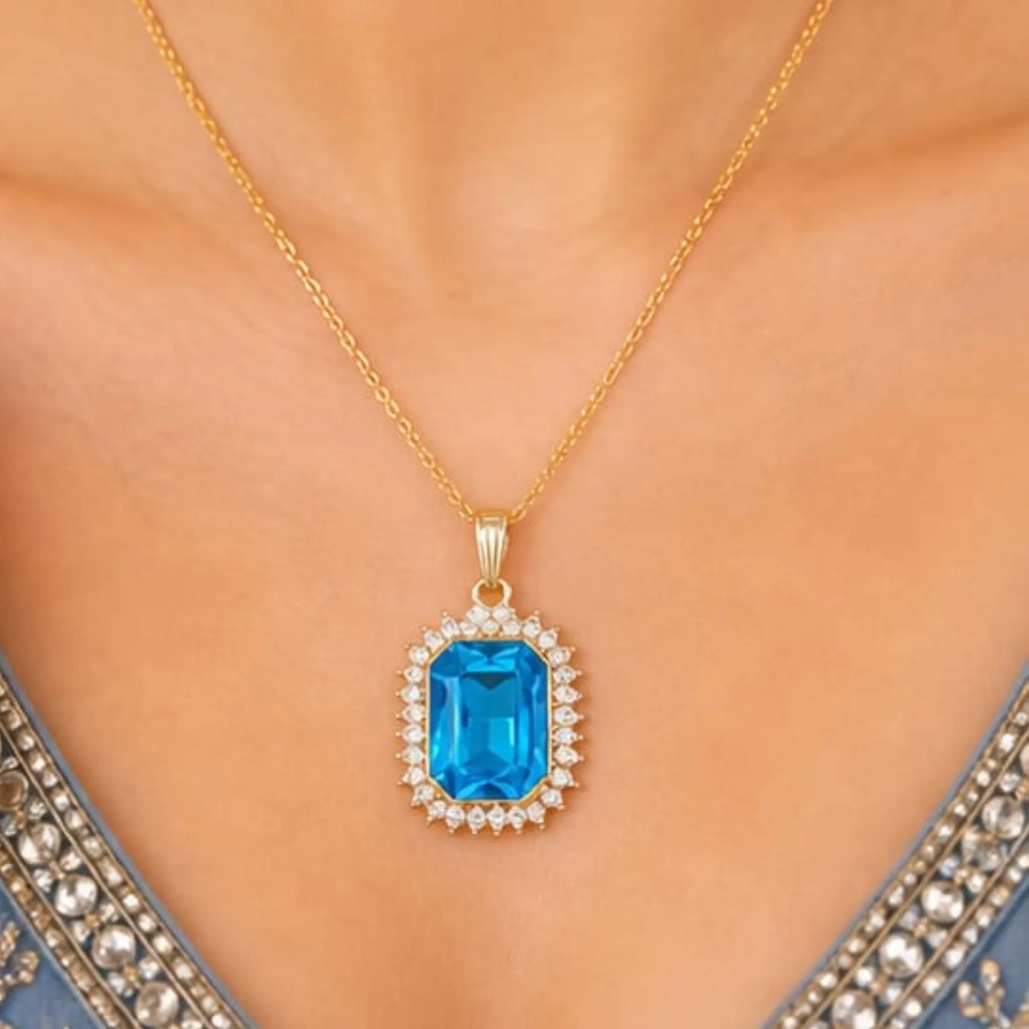 Majestic Solitaire Gemstone Pendant Necklace
