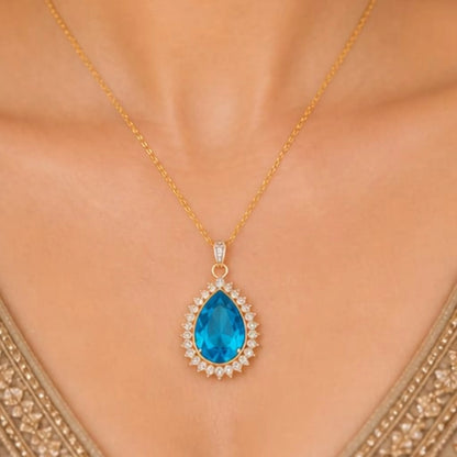 Majestic Solitaire Gemstone Pendant Necklace