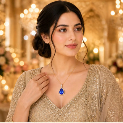 Majestic Solitaire Gemstone Pendant Necklace